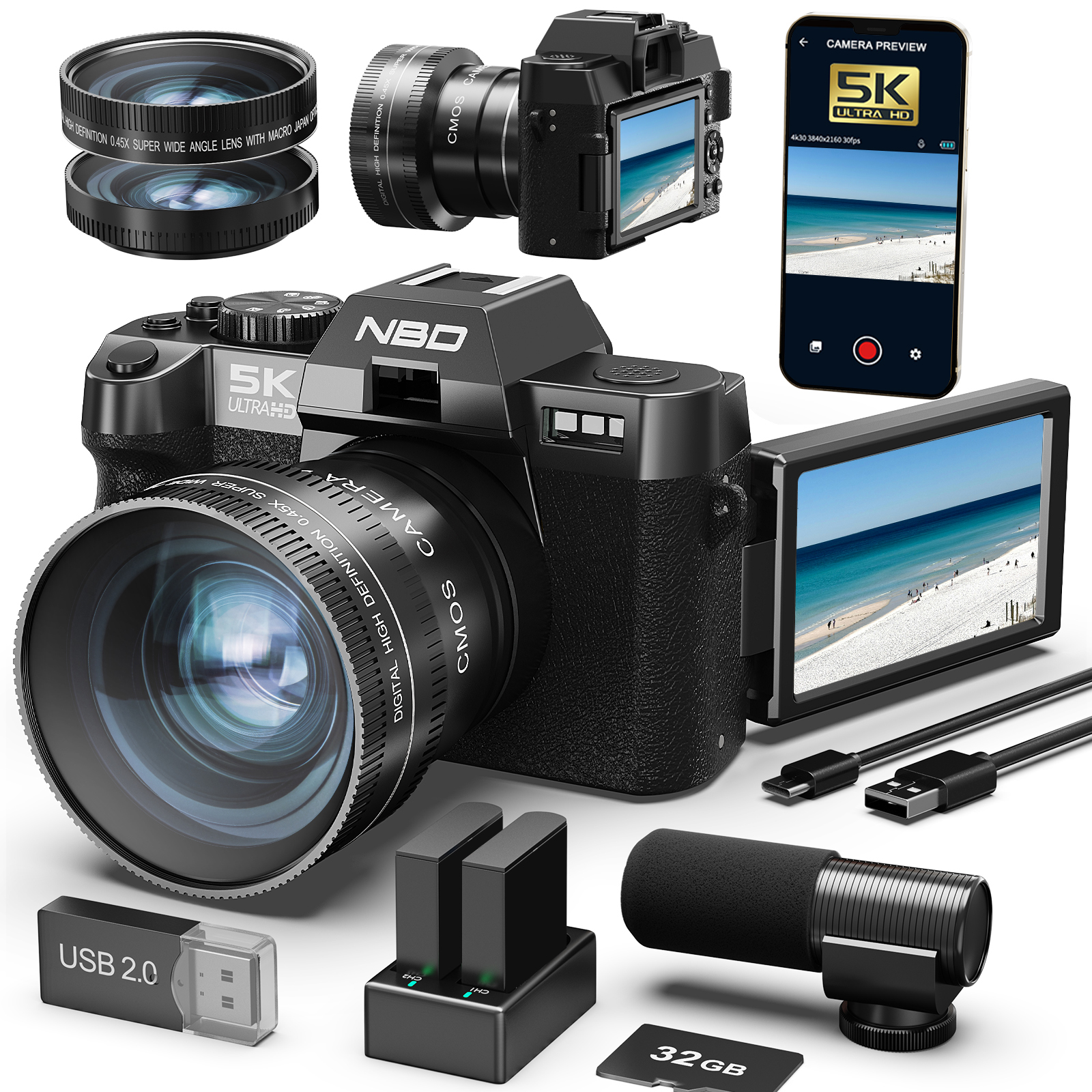 Lifestyle Of Korean - NBD Digital Cameras 5K&48MP Photography 16X
